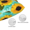 thumbnail image 5 of Salouo Sunflowers With Green Leaves Pattern Pillow Cases,1PC Pillow Covers with Envelope Closure Decorative Pillow Case for Bed Couch,Pillows Not Included-14"x20", 5 of 6