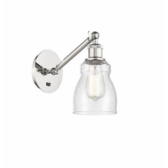 317-1W-PN-G394-LED-Innovations Lighting-Caledonia - 1 Light Wall Sconce In Industrial Style-11.38 Inches Tall and 5.3 Inches Wide Polished Nickel