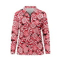 thumbnail image 4 of Yuyamidu Christmas Golf Shirts for Women Size L Red Candy Canes Golf Outfits for Workout Hiking Soft Athletic Shirt Lightweight Tops Tennis Shirt, 4 of 8