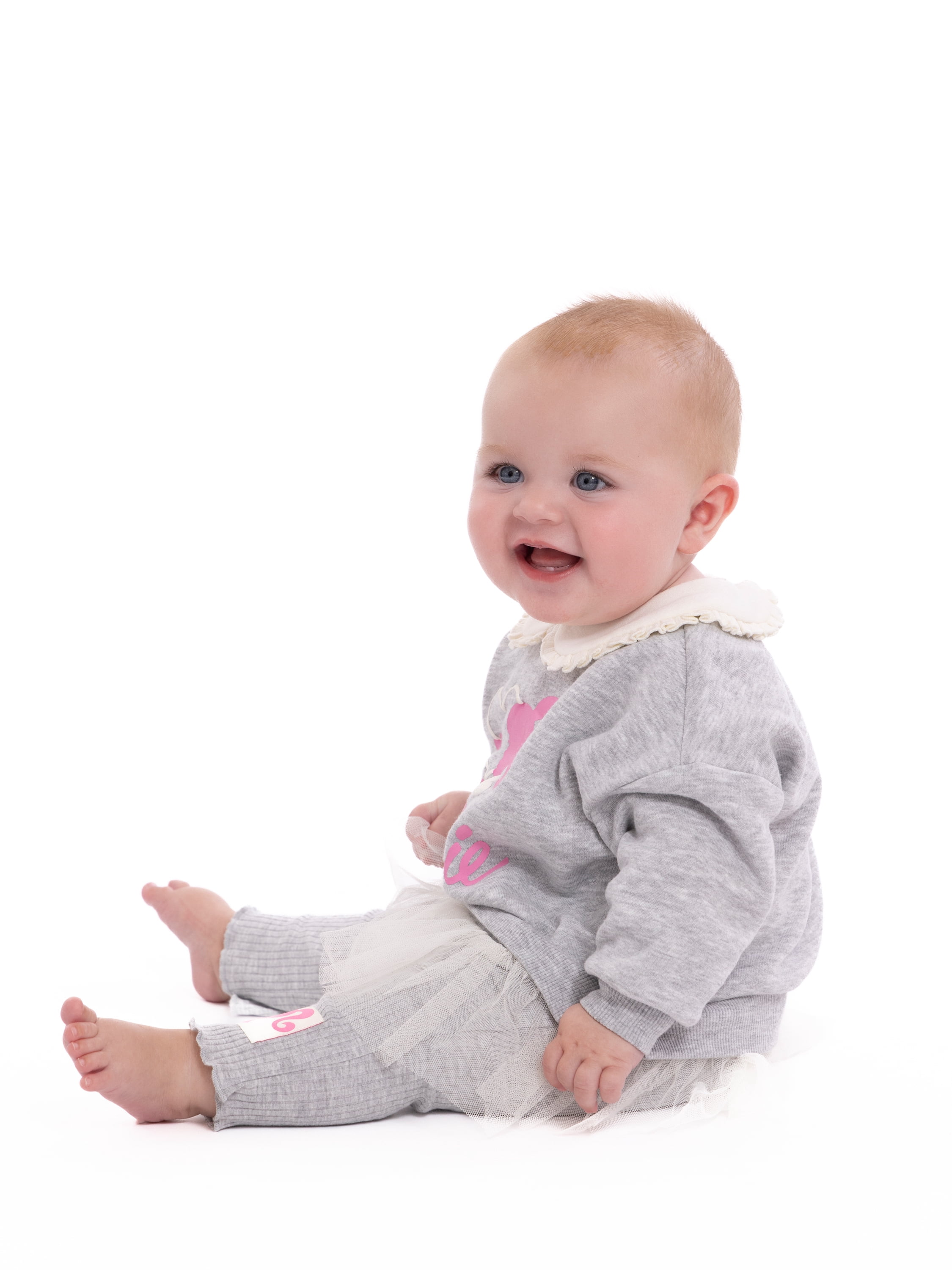 Barbie Baby Girls Long Sleeve Collared Tunic and Leggings Set, 2-Piece, Sizes 0/3M-24M