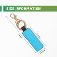thumbnail image 3 of Wukai Sky Blue Glitter Print Leather Car Keychain, Universal Key Fob Keychain, Leather Key Chain Holder for Men and Women,360 Degree Rotatable, 3 of 5