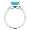 thumbnail image 4 of Solitaire Engagement Ring for Women - 2.5ct Simulated Turquoise in 14K White Gold Promise Ring, 4 of 5