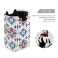 thumbnail image 3 of Yayeee Freestanding Laundry Hamper with Handle Collapsible Large Storage Basket for Clothes, Navy Blossom Mosaic, 3 of 7