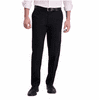 HAGGAR Men's Straight Fit Stretch Fabric No Iron Pants, Black 36 x 32