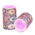 thumbnail image 7 of Yayeee Flameless Candles with Remote Flickering Battery Operated Multi Color Changing, Colorful Floral Pattern, 7 of 7