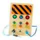 thumbnail image 2 of Tablero de actividades de madera Montessori con luces LED, juguete con interruptor, juguete de desarrollo sensorial A, 2 of 9