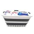 thumbnail image 6 of SAMMART Set of 2 Collapsible 3 Handled Plastic Laundry Basket - Foldable Pop Up Storage Container/Organizer - Portable Washing Tub - Space Saving Hamper/Basket, 6 of 8