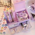 thumbnail image 3 of Kawaii Sanrio Kuromi My Melody Cinnamoroll-caja de almacenamiento de papelería para escritorio, contenedor de bolígrafos de gran capacidad, regalo de cumpleaños para niños, 3 of 4