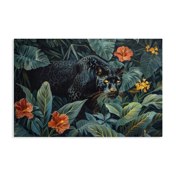 Stupell Industries Panther's Exotic Paradise Canvas Wall Art, design by Ray Powers