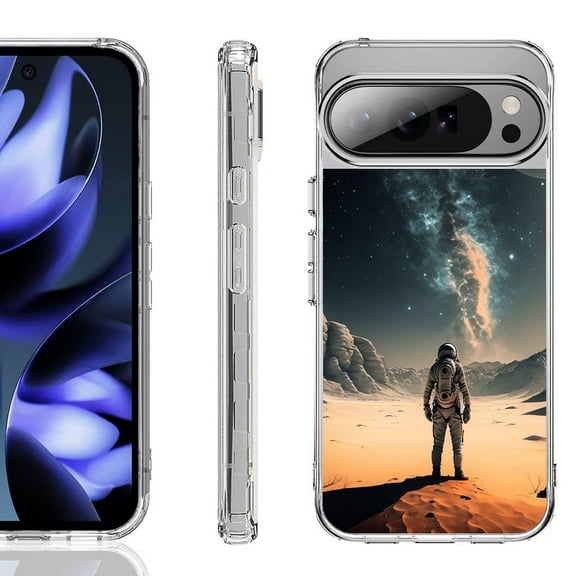 For Google Pixel 10 / 10 Pro Shockproof Phone Case, by OneToughShield - Astronaut Milkyway