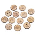 thumbnail image 4 of CATIEBYE Round Wood Buttons 2 Holes Brown for Scrapbooking and Decoration 50Pcs, 4 of 4
