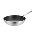 thumbnail image 3 of Wok de acero inoxidable con forma de panal, sartén antiadherente con forma de panal de pantalla completa, wok de fondo plano grueso para el hogar, 3 of 5