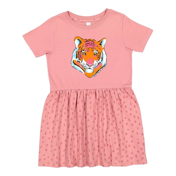 Inktastic Tiger Head Girls Toddler Dress