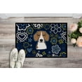 thumbnail image 2 of Caroline's Treasures BB5090MAT Blue Flowers Beagle Door Mat, Indoor Rug or Outdoor Welcome Mat 18x27 Doormat , 27"L x, 2 of 4
