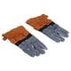 thumbnail image 3 of Guantes antiquemaduras, guantes antiquemaduras, guantes de piel de vacuno resistentes a altas temperaturas y resistentes al fuego, guantes protectores para camping, barbacoa, microondas (café), 3 of 14