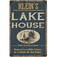 thumbnail image 1 of KLEIN'S Lake House Blue Cabin Home Decor Gift 8x12 Metal 108120038359, 1 of 1