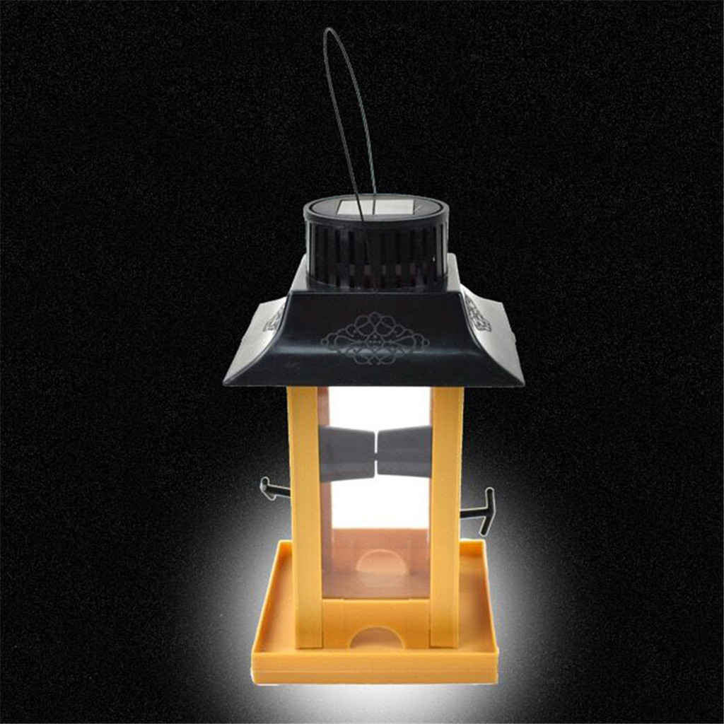 Solar Light Bird Feeder Bird Feeding Station Large Capacity Bird Food ...