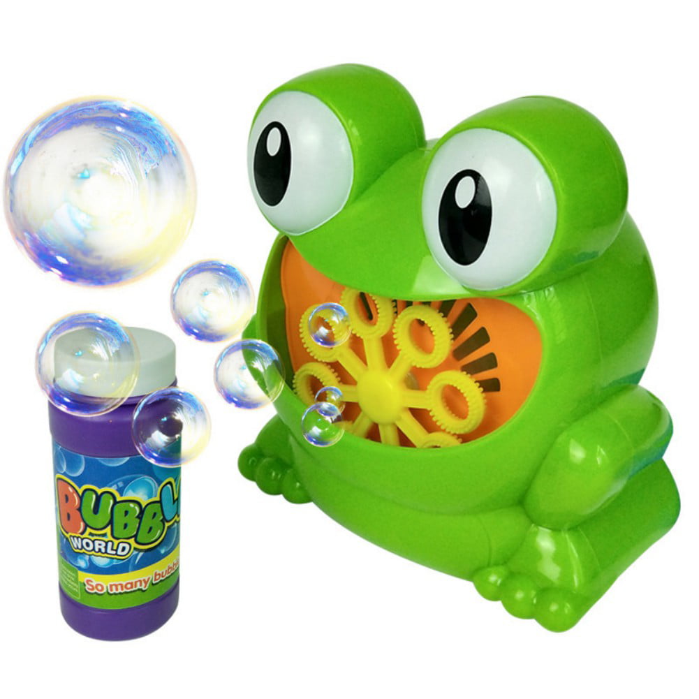 Betheaces Frog Shaped Bubble Machine Automatic Bubble Blower Summer Toy for Kids 