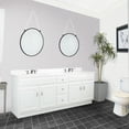 thumbnail image 4 of Design House Cultured Marble Double Sink 73" Vanity Top with Backsplash and Pre-Drilled Widespread Mounts, White, 4 of 15