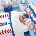 thumbnail image 5 of meiyoeat Ice Cream Drip Monogram A 7-Piece Twin Bedding,Abstract Baseball Print Bedding Comforter Set For Boys,Reversible, 5 of 7