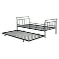 thumbnail image 3 of PAPROOS Daybed with Trundle Included, New Upgraded Twin Size Metal Daybed Frame with Strong Slat, Heavy Duty Extendable Daybed with Pull-out Trundle Bed, No Box Spring Needed, Black, 3 of 9