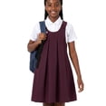 thumbnail image 5 of Smith's American Girls' Pleated Crossover Jumper Dress Color: burgundy Size: 4t, 5 of 5