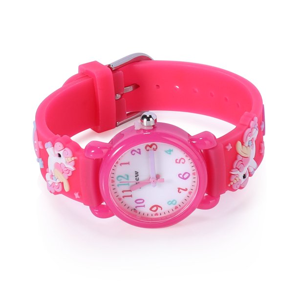 Girls Kids Watch, 3D Cute Cartoon Waterproof Silicone Children Toddler