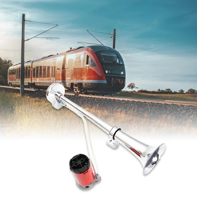 Bocina de aire para camión sola trompeta con compresor, 18 pulgadas, 12 V, 150 dB, kit de bocina de aire, para cualquier vehículo de 12 V,