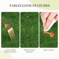 thumbnail image 6 of Green Grass Field Funny Waterproof Picnic Patio Party Round Table Cloth Cover Decorations Fabric 60 Inch Circular Tablecloth for 20-47 Inch Home Dining Room Kitchen Decor, 6 of 6