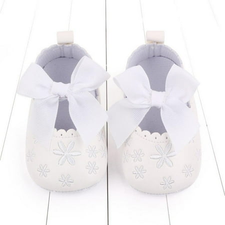 

Baby PU Leather Baby Boy Girl Baby Moccasins Moccs Shoes Bow Flower Print Soft Soled Non-slip Footwear Crib Shoes Princess shoes