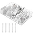 thumbnail image 1 of Cable Storage Box, Clear Plastic Cable Organizer Box, Plastic Cable Management Box with 5 Wire Ties, Desk Drawer Cable Box for Electronics Accessories Cosmetics Cash, 1 of 7