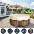 thumbnail image 3 of Housse de Baignoire Extérieure, Toit Rond pour Spa Extérieur, Auvent Imperméable, Housse Anti-Poussière, Revêtement Argenté, Résistant à la Pluie, 3 of 6