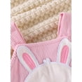 thumbnail image 4 of Suealasg Newborn Girls Bodysuit Baby Easter Clothes Sleeveless Bunny Carrot Embroidery Jumpsuit 3M 6M 9M 12M 18M Infant Summer One Piece Romper Overalls, 4 of 9