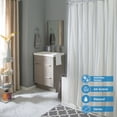 thumbnail image 4 of Bath Bliss 70" x 72" Eco-Friendly PEVA Weighted Magnet Hem Shower Curtain Liner in Solid White, 4 of 11
