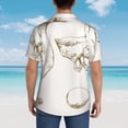 thumbnail image 5 of Cauagu Hand Drawn Goose Print Hawaiian Shirt for Men,Casual Short Sleeve Button Down Shirts Summer Beach Men's Regular-Fit Short-Sleeve Print Shirt -Medium, 5 of 6