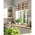 thumbnail image 7 of Red Brown Plaid Kitchen Valances for Windows Country Farmhouse Checkered Valance Curtains&nbsp; for Kitchen /Living Room/Bedroom/ Bathroom Decor, 54"x18 " ,Rod Pocket 1 Panel,, 7 of 7