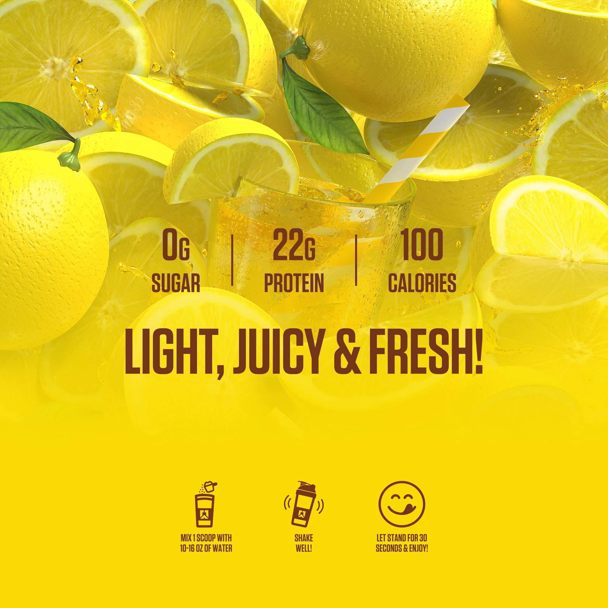 RYSE Clear Whey Isolate Protein Powder - Country Time Lemonade - 20 Servings Bag