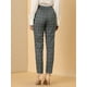 thumbnail image 5 of INSPIRE CHIC Pantalones A Cuadros De Tartán Vintage Para Mujer Pantalones Largos Rectos De Cintura Elástica Gris XS, 5 of 6