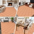 thumbnail image 5 of Orange Plaid Area Rugs 8'x10', Washable Small Throw Rugs for Living Room Patio, Modern Farmhouse Simple Abstract Stripes Indoor Outdoor Rug Non-Slip Low Pile Carpet Runner Reversible Floor Mats, 5 of 8