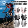 thumbnail image 4 of Guantes de protección solar para hombre, deportivos, fitness, sin dedos, de verano, finos, de seda helada, transpirables, para pesca, ciclismo, conducción, de medio dedo, para mujer, 4 of 7