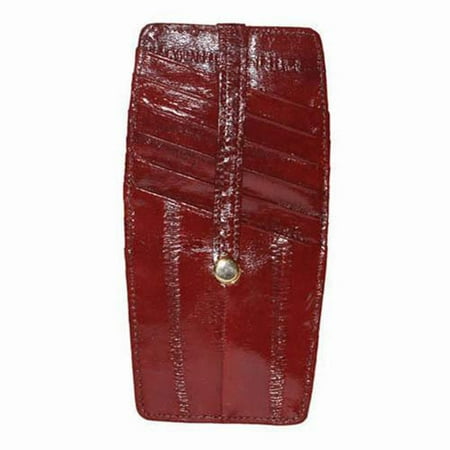 - Marshal Snap Two Sided Embossed Eel Leather Credit Card Holder