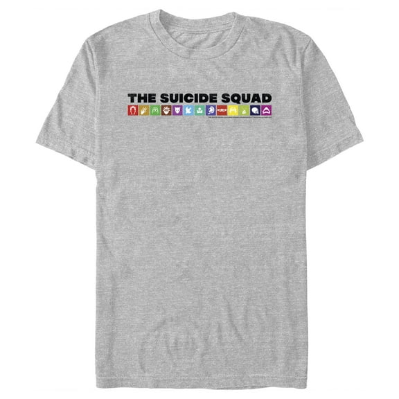 Men's The Suicide Squad Icons Logo Graphic Tee Athletic Heather X Large