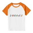 thumbnail image 1 of RXIRUCGD 2025 Vêtements d'Été pour Enfants Tout-Petits Garçons Filles Mode Mignon Col Rond Imprimé Manches Courtes Haut, 1 of 7