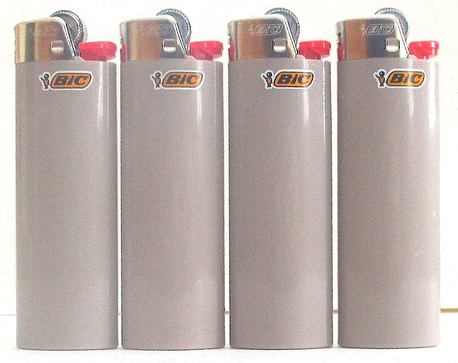 BIC Charcoal Grey Full Size Lighters New Lot of 4