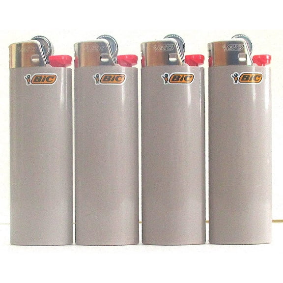 BIC Charcoal Grey Full Size Lighters New Lot of 4