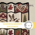thumbnail image 6 of Country Patch Plaid Kitchen Curtains Window Panels, Brown Farmhouse Retro Bear Deer Cabin Insulated Window Treatment Curtain, Grommet Curtains for Bedroom/Living Room/Bathroom, 2 Piece 42"Wx45"L, 6 of 8