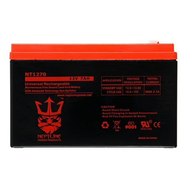 Razor E90 12V 7Ah SLA Replacement Electric Scooter Battery by Neptune