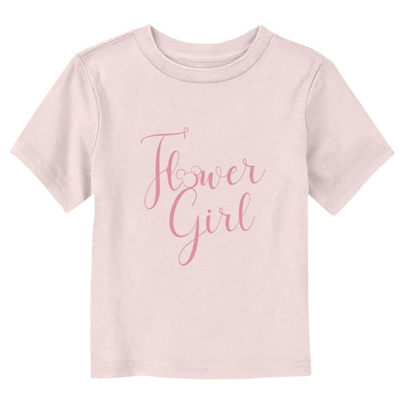 Toddler's Mickey & Friends Flower Girl Logo Graphic Tee Light Pink 3T
