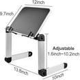 thumbnail image 2 of Support de Livre Support pour Ordinateur Portable Support de Livre Réglable Plateau avec Trombones Ergonomique Multi-Hautes Angles Réglables Supports de Cuisine, 2 of 5