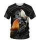 thumbnail image 3 of Ropa Masculina Cool King Rooster Hunting Camiseta Para Hombres 2022 Verano 3D Print Animal Cock Hip Hop Streetwear Casual O-neck Tops Teespangjing, 3 of 4
